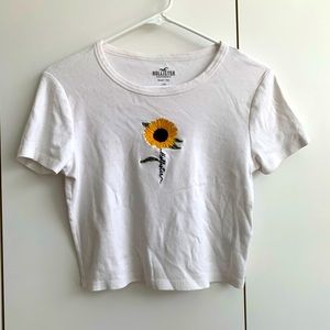 Hollister Baby Tee- Sunflower